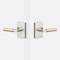 Sure-Loc Hardware Sure-Loc Hardware Levanto Privacy Rosette, Nickel, Smooth Grip in Satin Brass LV102 NI GRIP-SM SB - alternate 1